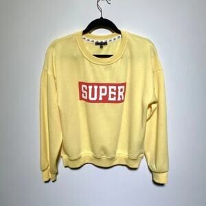 IRIS WOMENS SUPER‎ FRONT DETAIL YELLOW SWEATSHIRTS